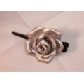 Hair Clip Leather Flower