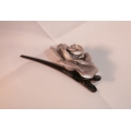 Hair Clip Leather Flower