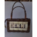 Coconut Handbag Beaded Handle, Coconut Souvenir Bags, Bali Handbag