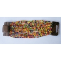 Beaded Bracelet Wood Buckle