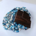 Beaded Bracelet Wood Buckle