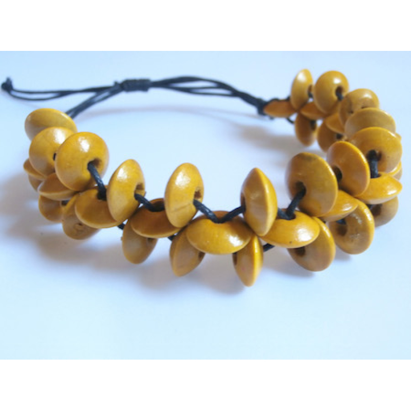 Beaded Wood Bracelet