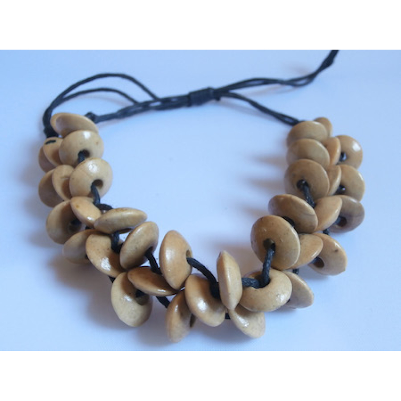 Beaded Wood Bracelet