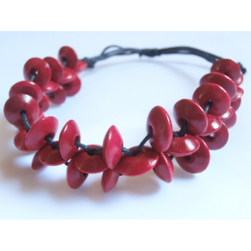 Beaded Wood Bracelet