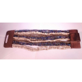 Beaded Bracelet Wood Buckle