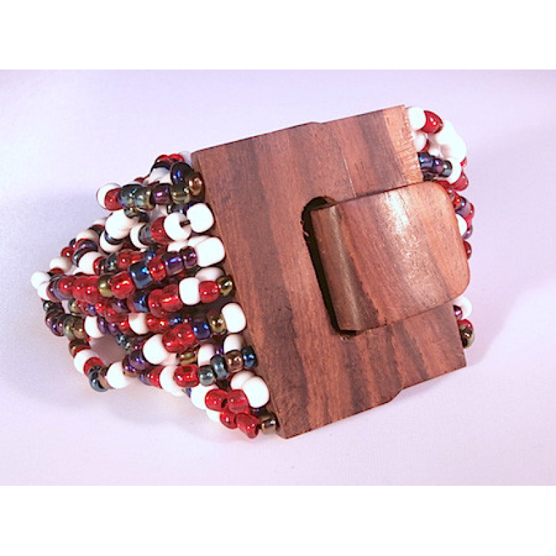 Bracelet Bead, Handmade Beaded Bracelets, Bali Bead Bracelets Wooden Clasp