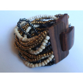 Bracelet Bead, Handmade Beaded Bracelets, Bali Bead Bracelets Wooden Clasp