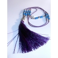 Beaded Tassel Layered Necklace