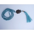 Beaded Tassel Necklace Wood