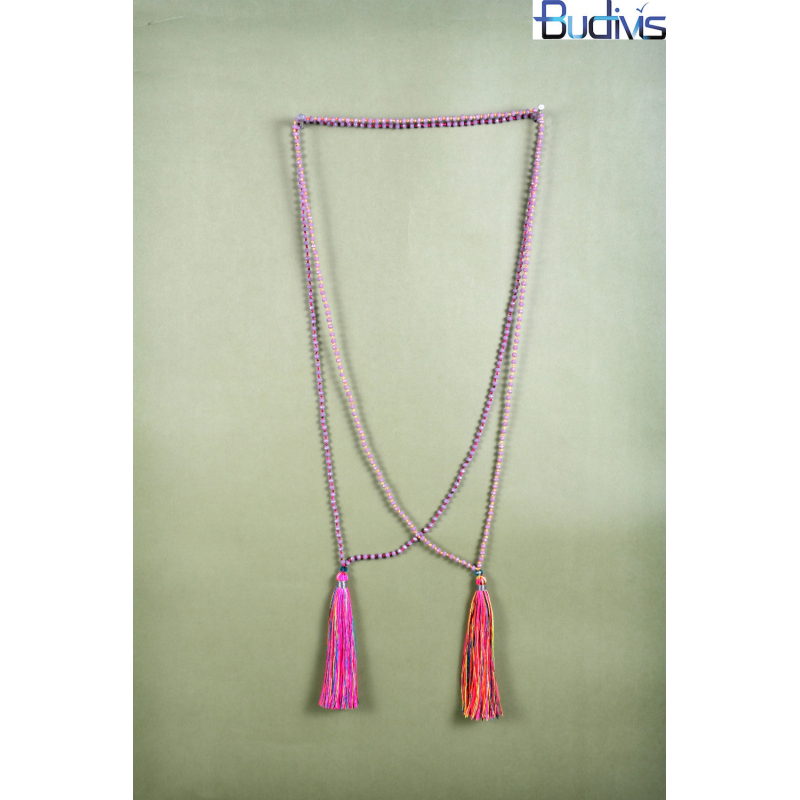 Beaded Tassel Necklace Crystal, Bali Long Necklace, Tassel Necklaces