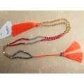 Beaded Tassel Necklace Crystal, Bali Long Necklace, Tassel Necklaces