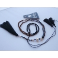 Beaded Tassel Necklace Crystal, Bali Long Necklace, Tassel Necklaces