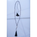 Beaded Tassel Necklace Crystal, Bali Long Necklace, Tassel Necklaces