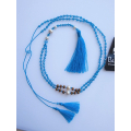 Beaded Tassel Necklace Crystal, Bali Long Necklace, Tassel Necklaces