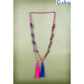 Long Tassel Necklace Crystal