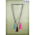 Long Tassel Necklace Crystal