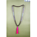 Beaded Tassel Necklace Crystal, Bali Long Necklace, Tassel Necklaces