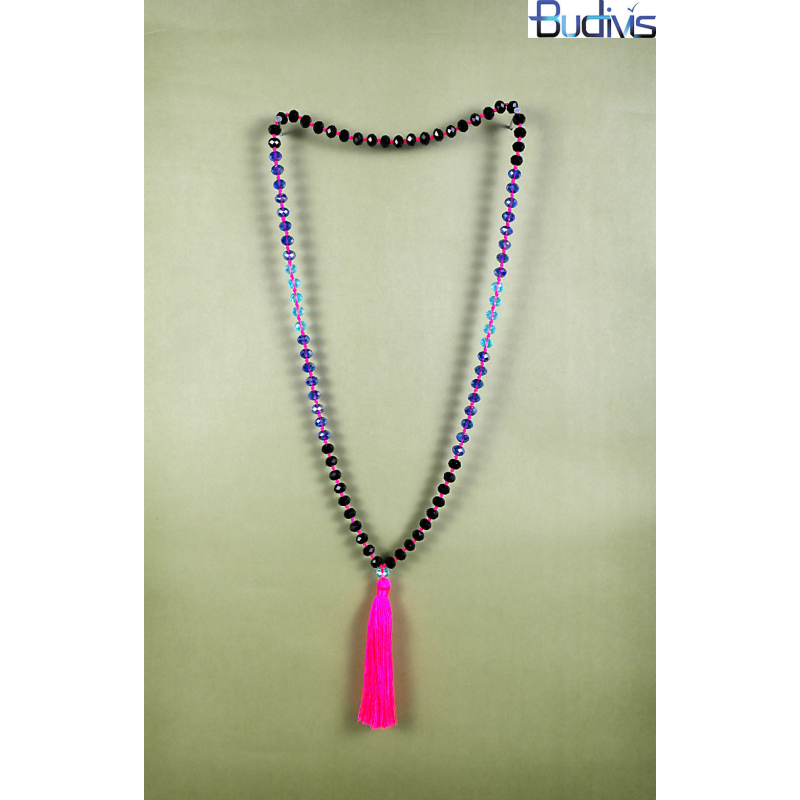 Beaded Tassel Necklace Crystal, Bali Long Necklace, Tassel Necklaces