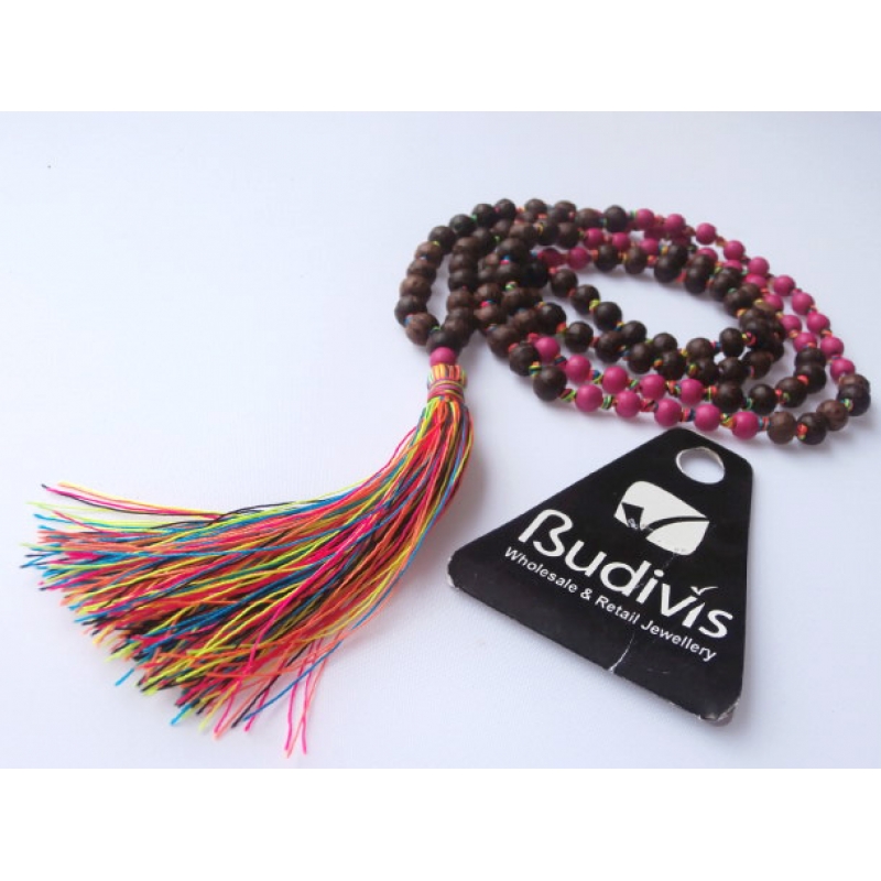 Beaded Tassel Necklace Stone