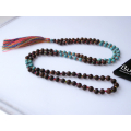 Beaded Tassel Necklace Stone