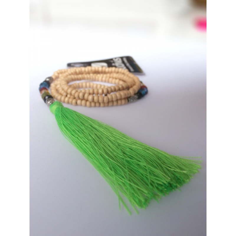 Beaded Tassel Layered Necklace