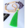 Beaded Tassel Layered Necklace