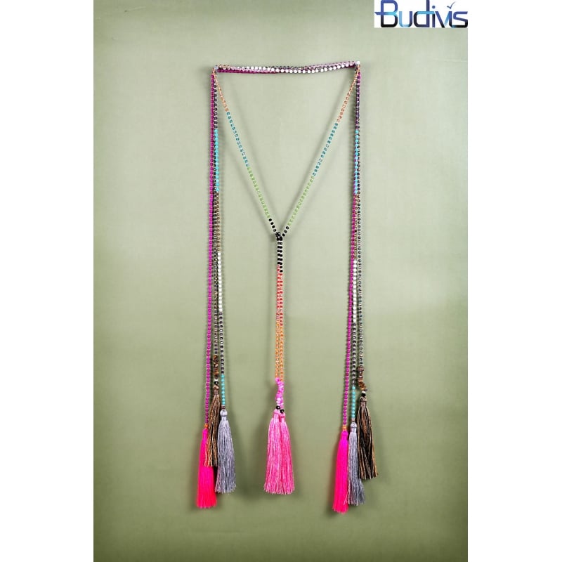 Long Tassel Necklace Scarf