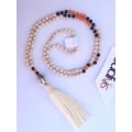 Beaded Tassel Necklace Buddha Statue