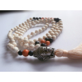 Beaded Tassel Necklace Buddha Statue