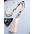 Beaded Tassel Necklace Buddha Statue