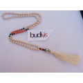 Beaded Tassel Necklace Buddha Statue