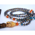 Beaded Tassel Necklace Buddha Statue