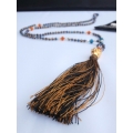 Beaded Tassel Necklace Buddha Statue