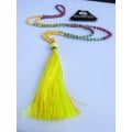 Beaded Tassel Necklace Crystal, Bali Long Necklace, Tassel Necklaces