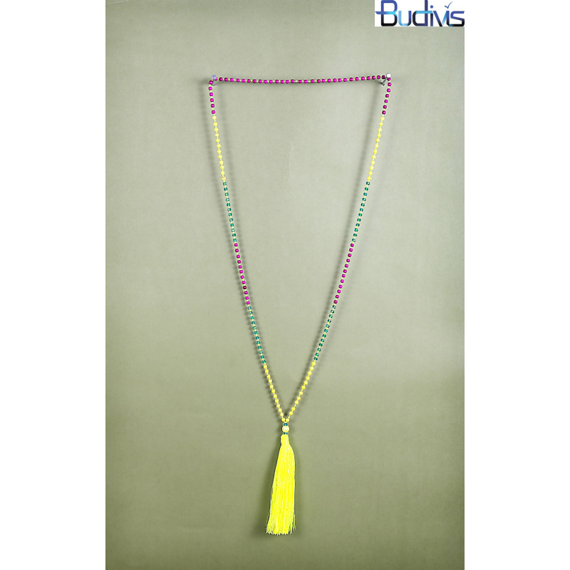 Beaded Tassel Necklace Crystal, Bali Long Necklace, Tassel Necklaces