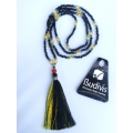 Beaded Tassel Necklace Crystal