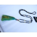 Beaded Tassel Necklace Crystal, Bali Long Necklace, Tassel Necklaces