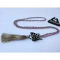 Long Crystal Tassel Necklace Owl