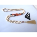 Beaded Tassel Necklace Stone