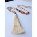 Beaded Tassel Necklace Stone