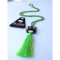 Long Crystal Tassel Necklace Owl