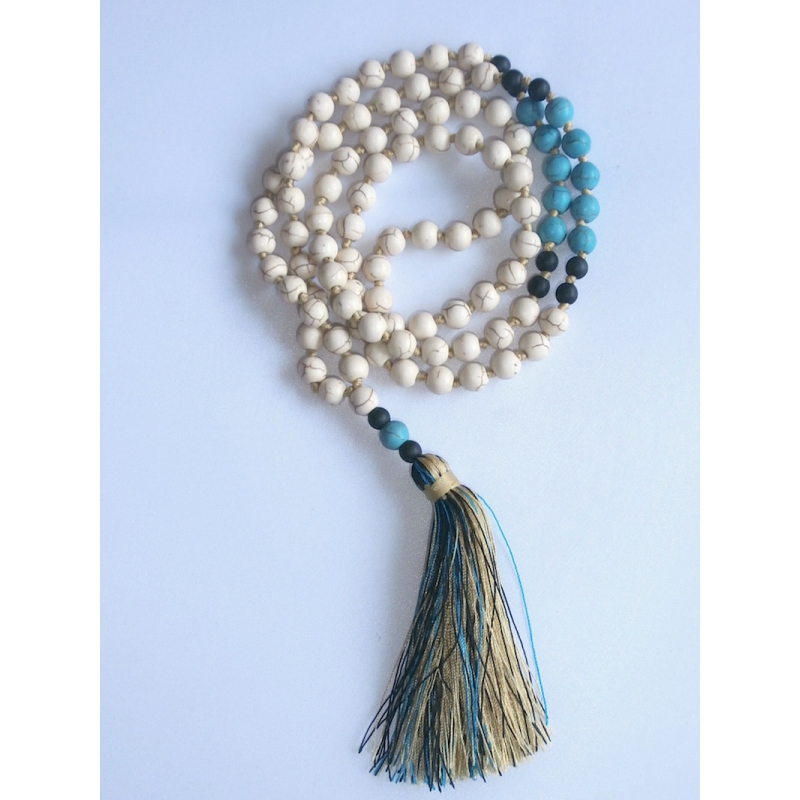 Long Tassel Necklace Stone