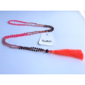 Long Tassel Necklace Crystal