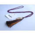 Long Tassel Necklace Stone