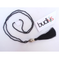 Long Crystal Tassel Necklace Buddha Statue