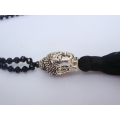 Long Crystal Tassel Necklace Buddha Statue