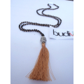 Long Crystal Tassel Necklace Buddha Statue