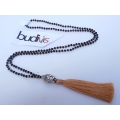 Long Crystal Tassel Necklace Buddha Statue