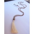 Long Crystal Tassel Necklace Buddha Statue