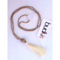 Long Crystal Tassel Necklace Buddha Statue